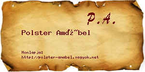 Polster Amábel névjegykártya